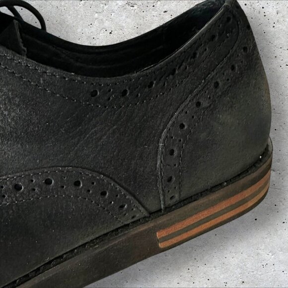 Men's Aetrex Dalton Wing Tip Oxford Shoes in Black - Size 12.5 - Picture 8 of 14